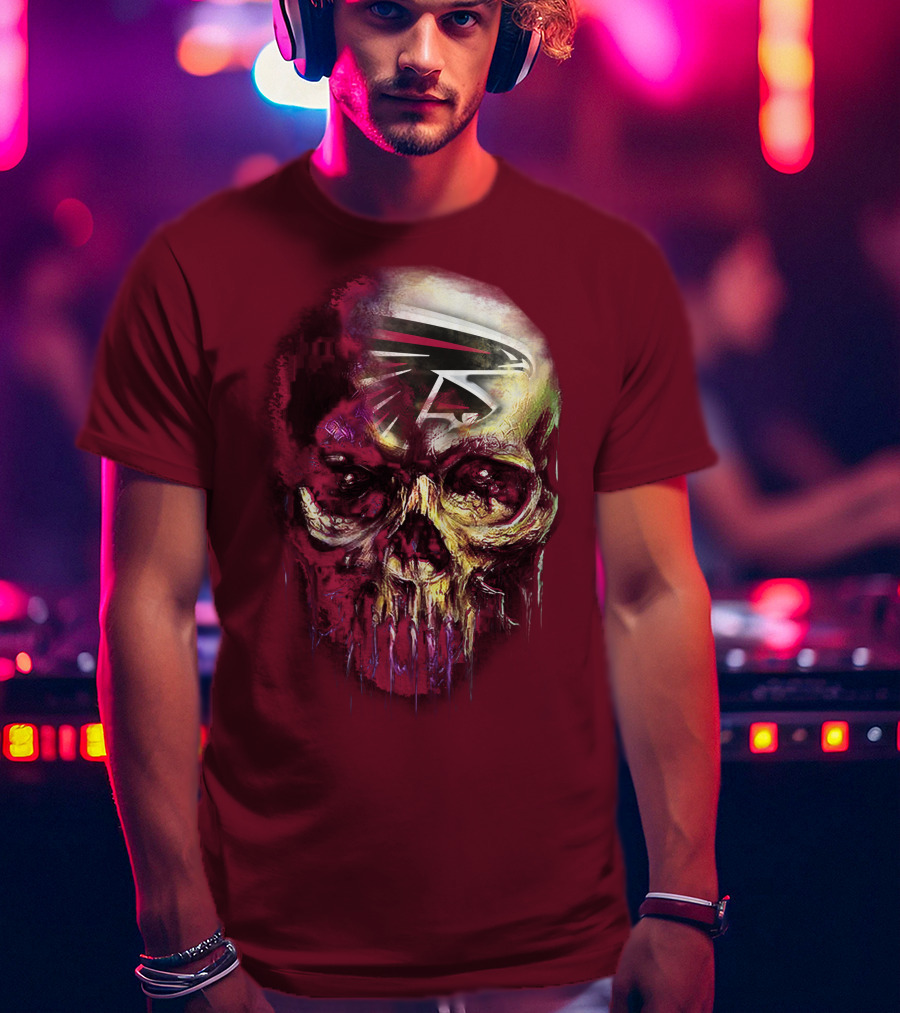 Atlanta Falcons Skull Art T-Shirt
