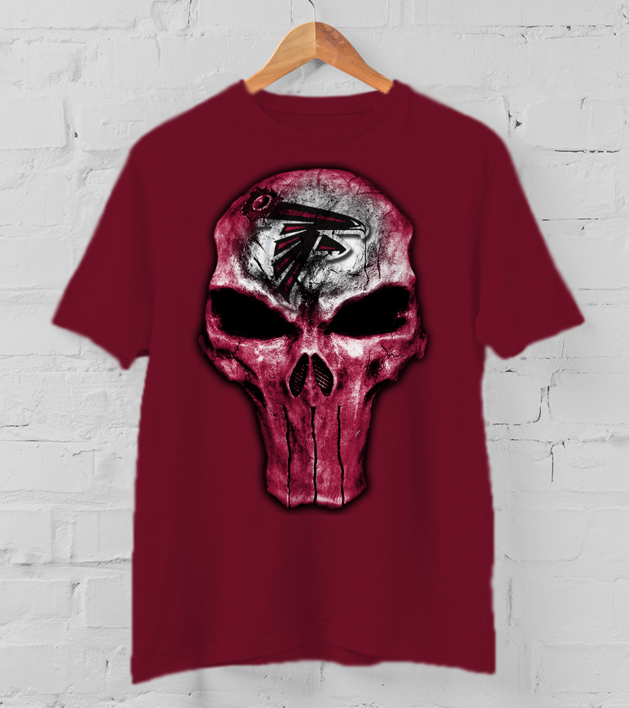 Atlanta Falcons Skull Logo Design 52 T-Shirt