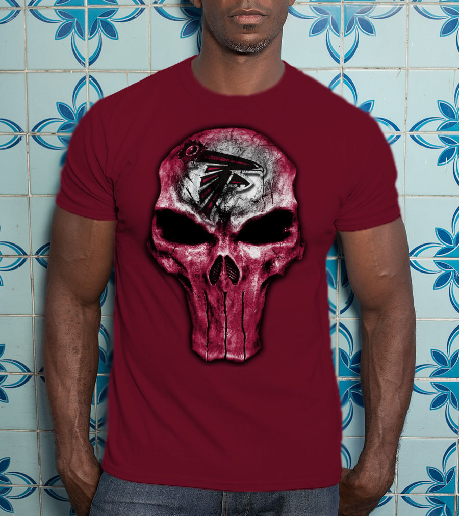 Atlanta Falcons Skull Logo Design 52 T-Shirt