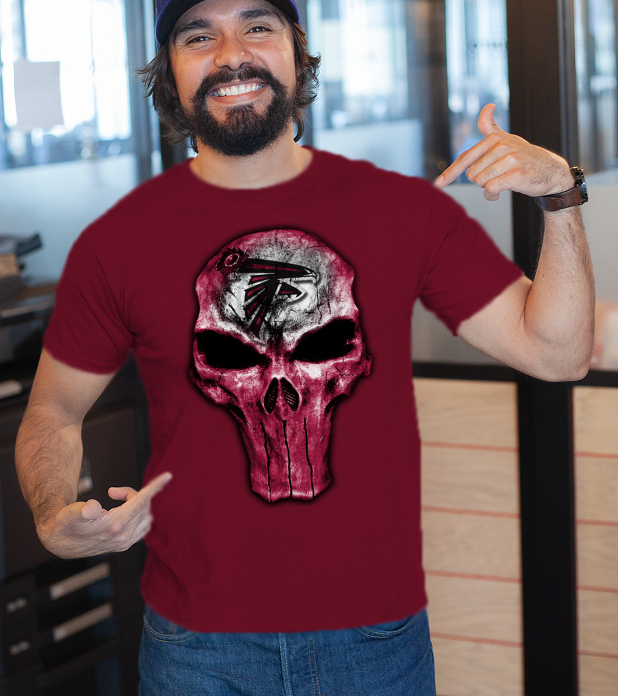 Atlanta Falcons Skull Logo Design 52 T-Shirt