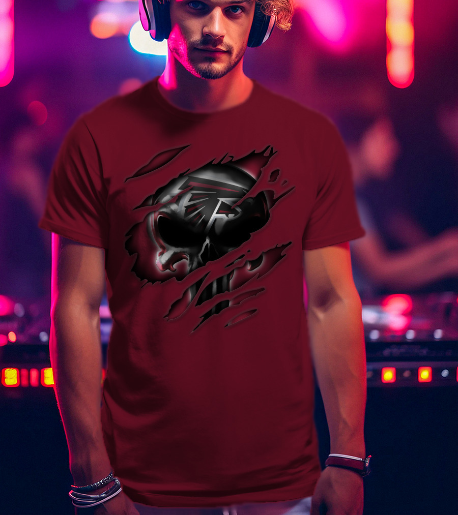 Atlanta Falcons Skull T-Shirt