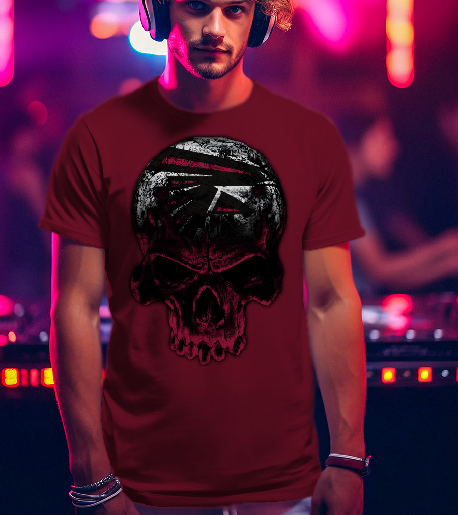 Atlanta Falcons Skull Emblem 67 T-Shirt