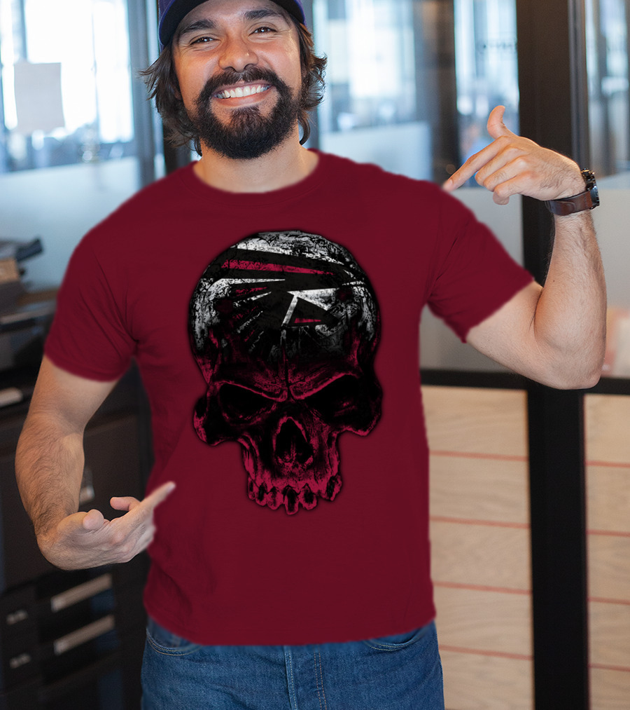 Atlanta Falcons Skull Emblem 67 T-Shirt