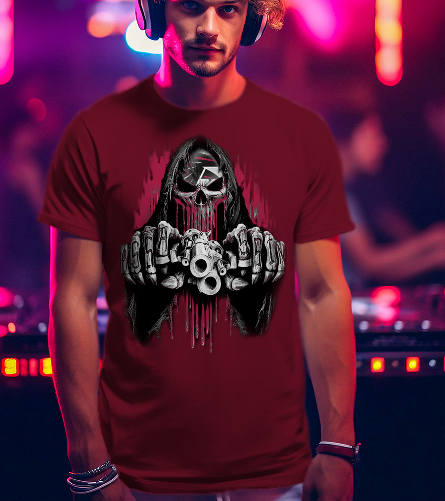 Atlanta Falcons Skull Grim Reaper T-Shirt