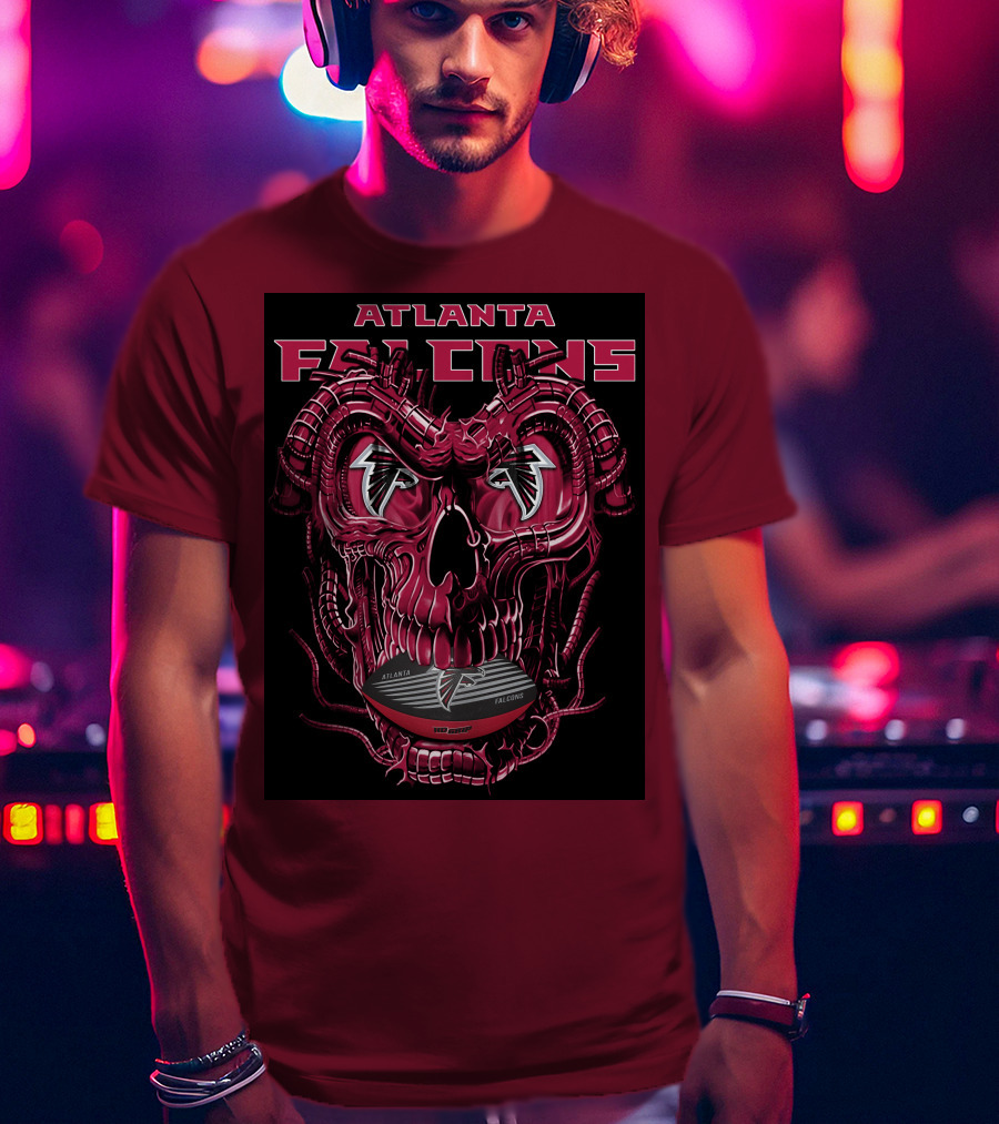 Atlanta Falcons Dragonskull Helmet T-Shirt