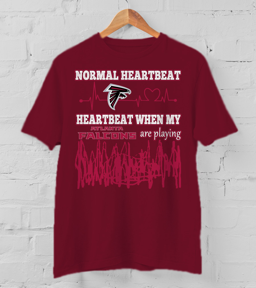 Normal Heartbeat Heartbeat When My Atlanta Falcons Are Playing T-Shirt