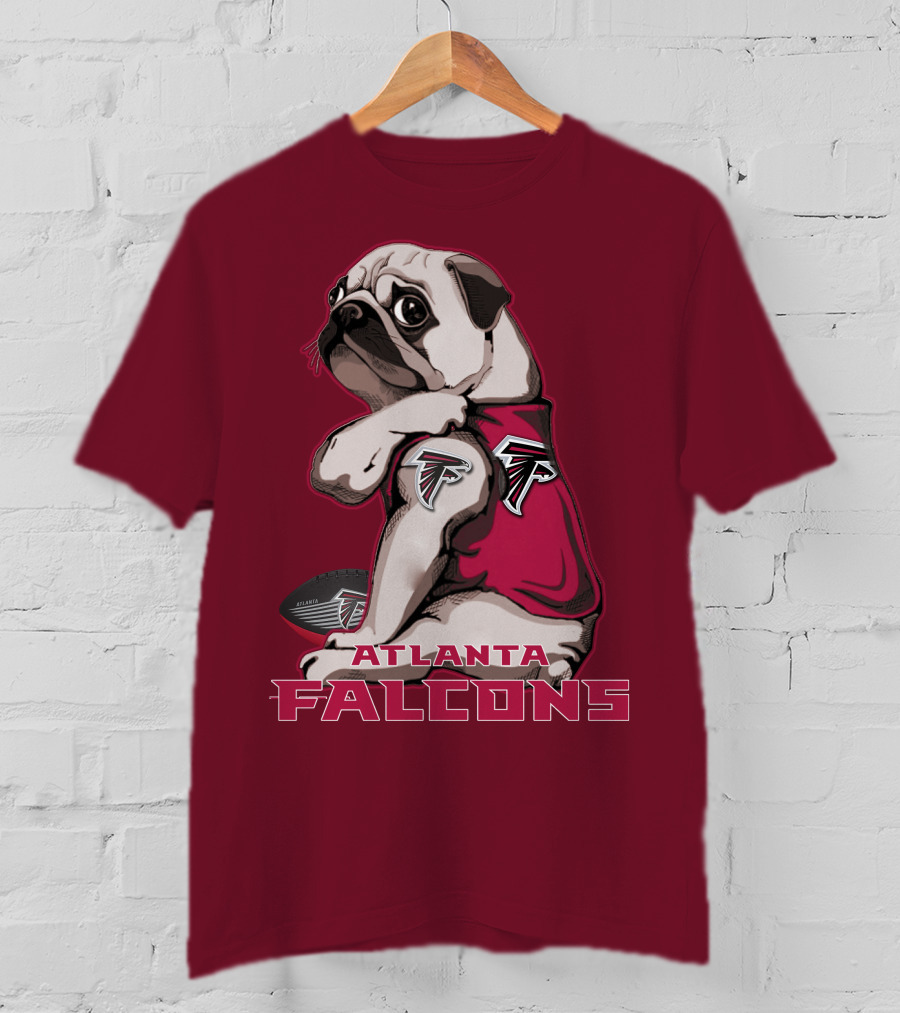 Pug Atlanta Falcons Football Team Mascot T-Shirt