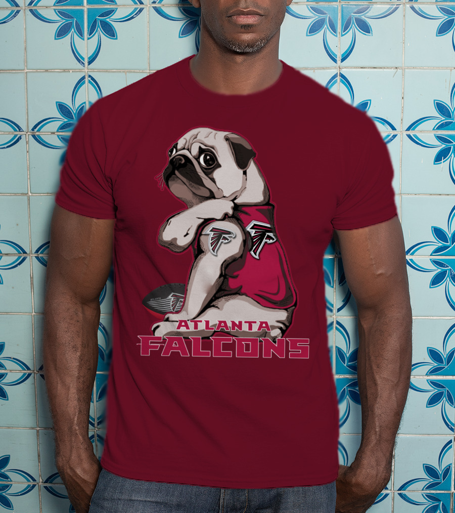 Pug Atlanta Falcons Football Team Mascot T-Shirt