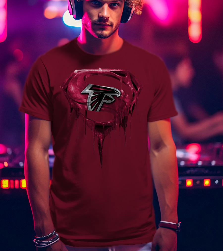 Spm Atlanta Falcons Superhero Emblem T-Shirt