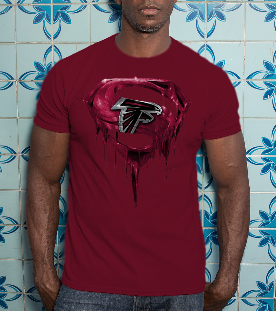 Spm Atlanta Falcons Superhero Emblem T-Shirt