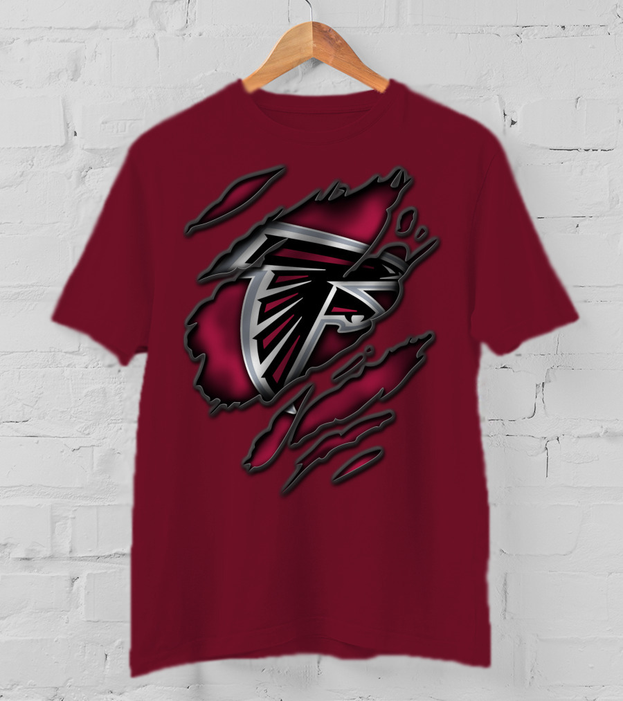 Torn Atlanta Falcons Logo T-Shirt
