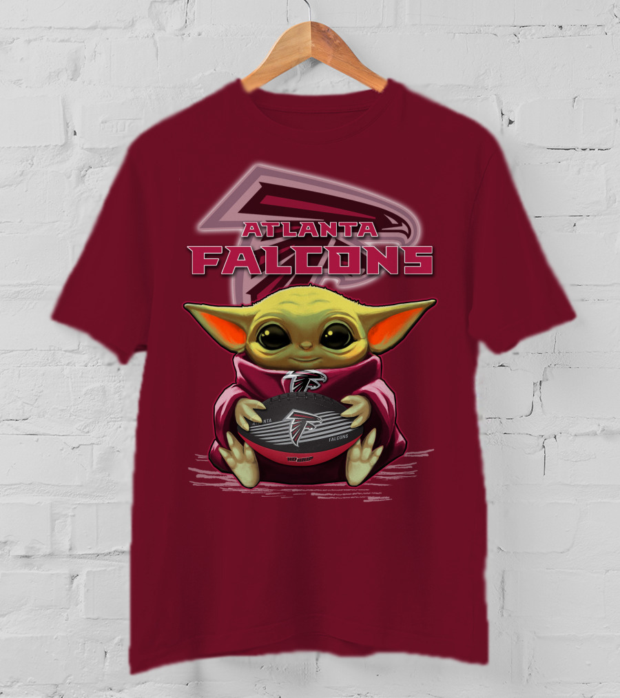 Atlanta Falcons Baby Yoda Football Fan T-Shirt