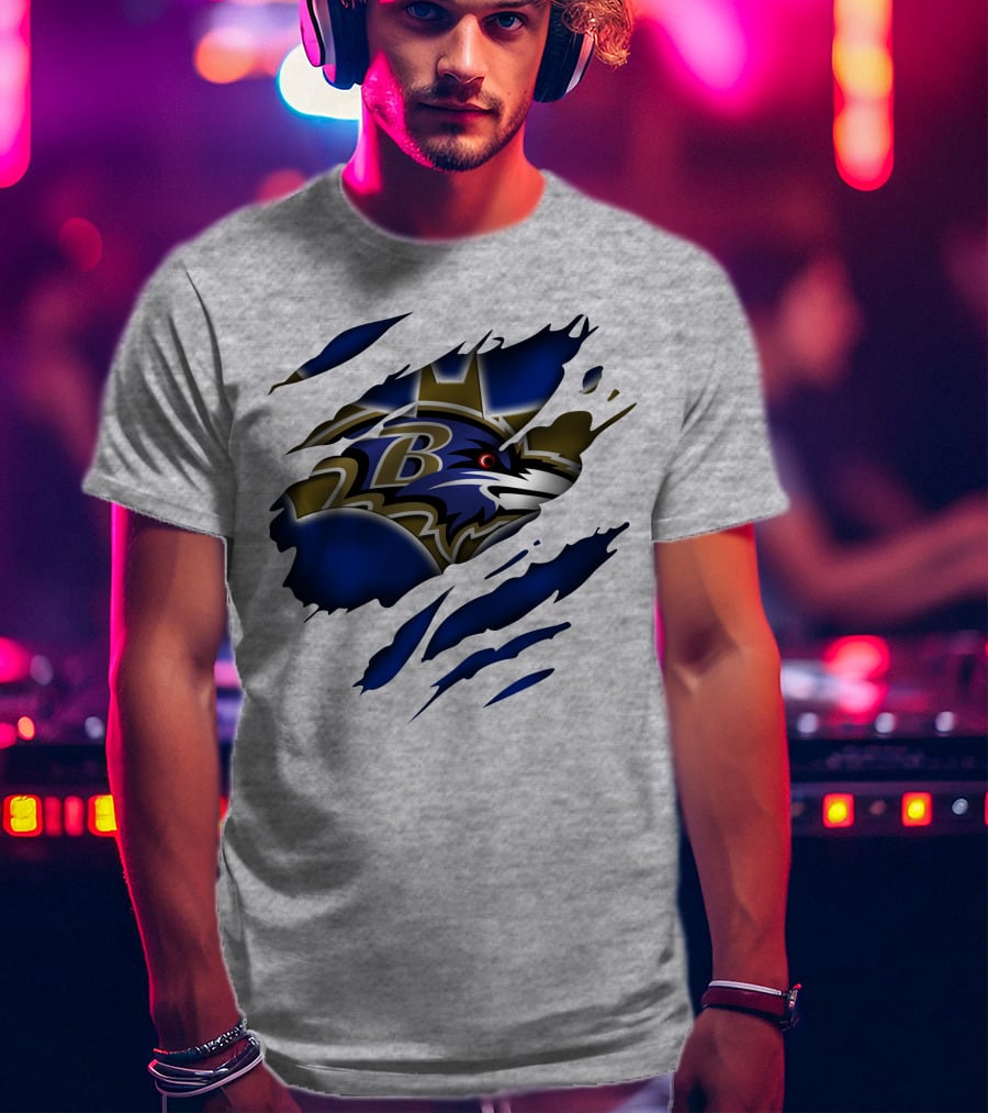 Baltimore Ravens Logo On T-Shirt