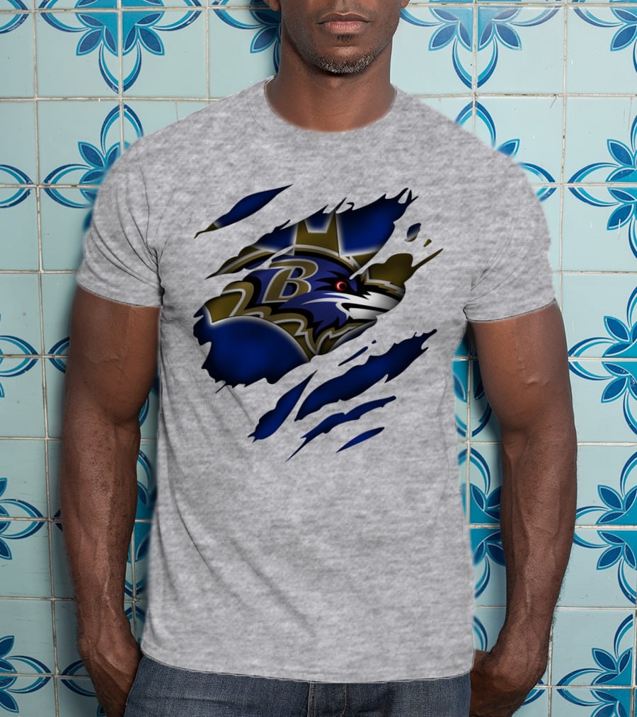 Baltimore Ravens Logo On T-Shirt
