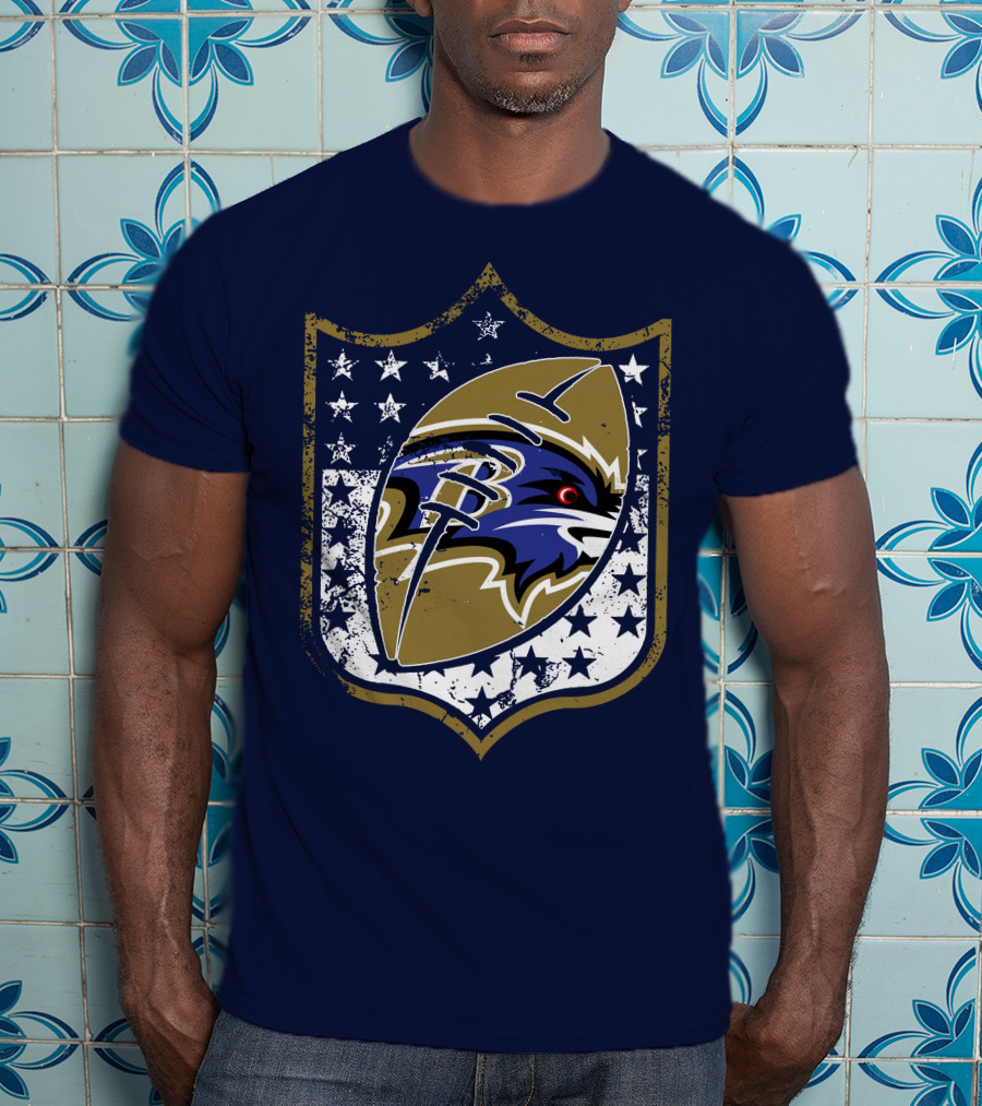 Baltimore Ravens 45 Stars Shield T-Shirt
