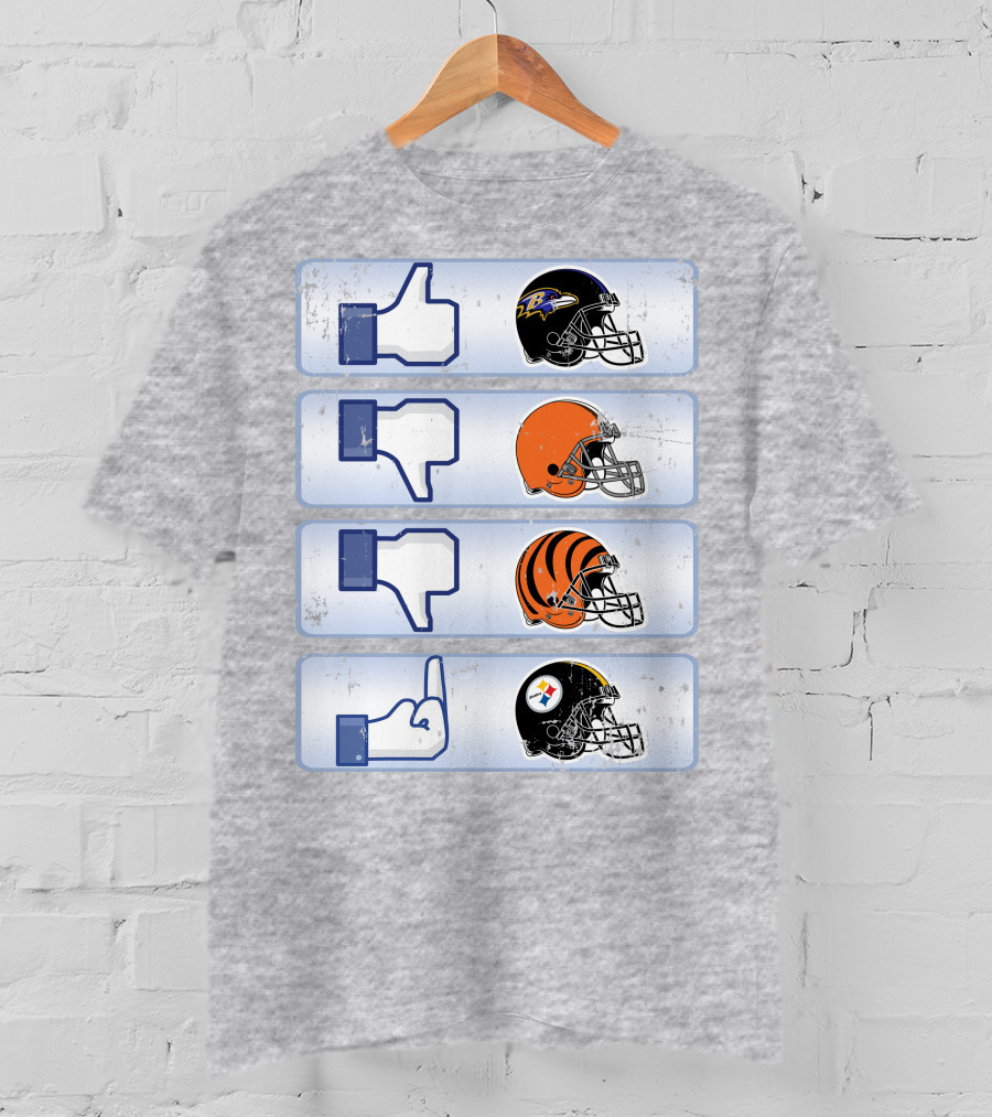 Baltimore Ravens Thumbs Up Helmet Comparison T-Shirt