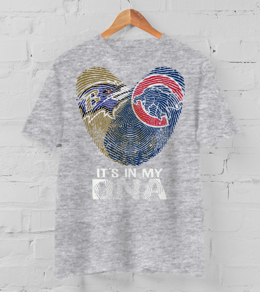 Baltimore Ravens Chicago Cubs It's In My Dna T-Shirt