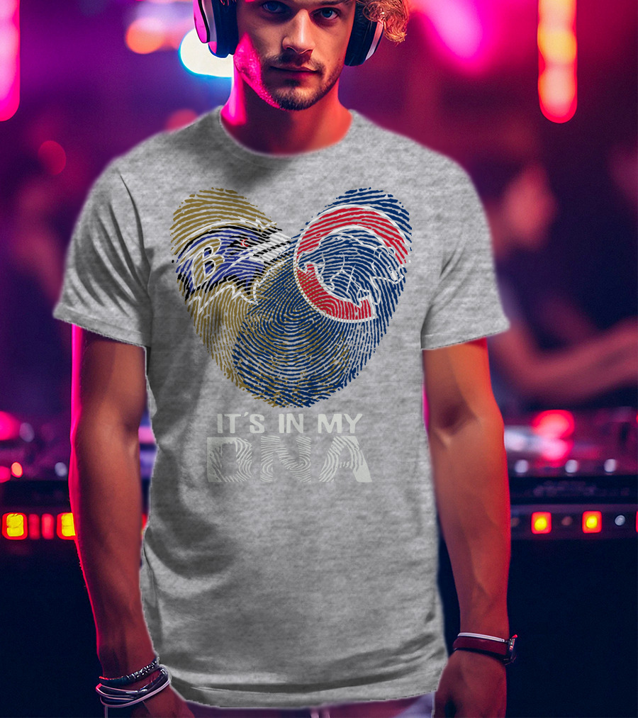 Baltimore Ravens Chicago Cubs It's In My Dna T-Shirt