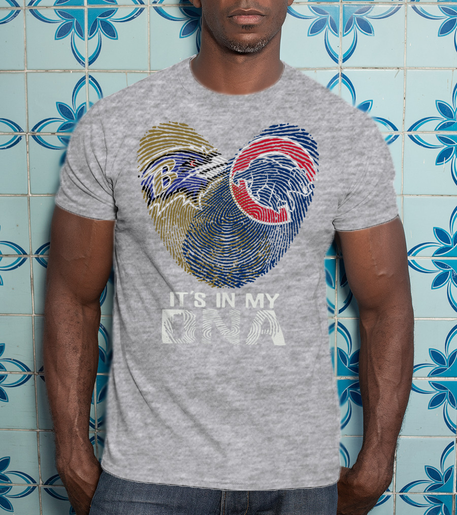 Baltimore Ravens Chicago Cubs It's In My Dna T-Shirt