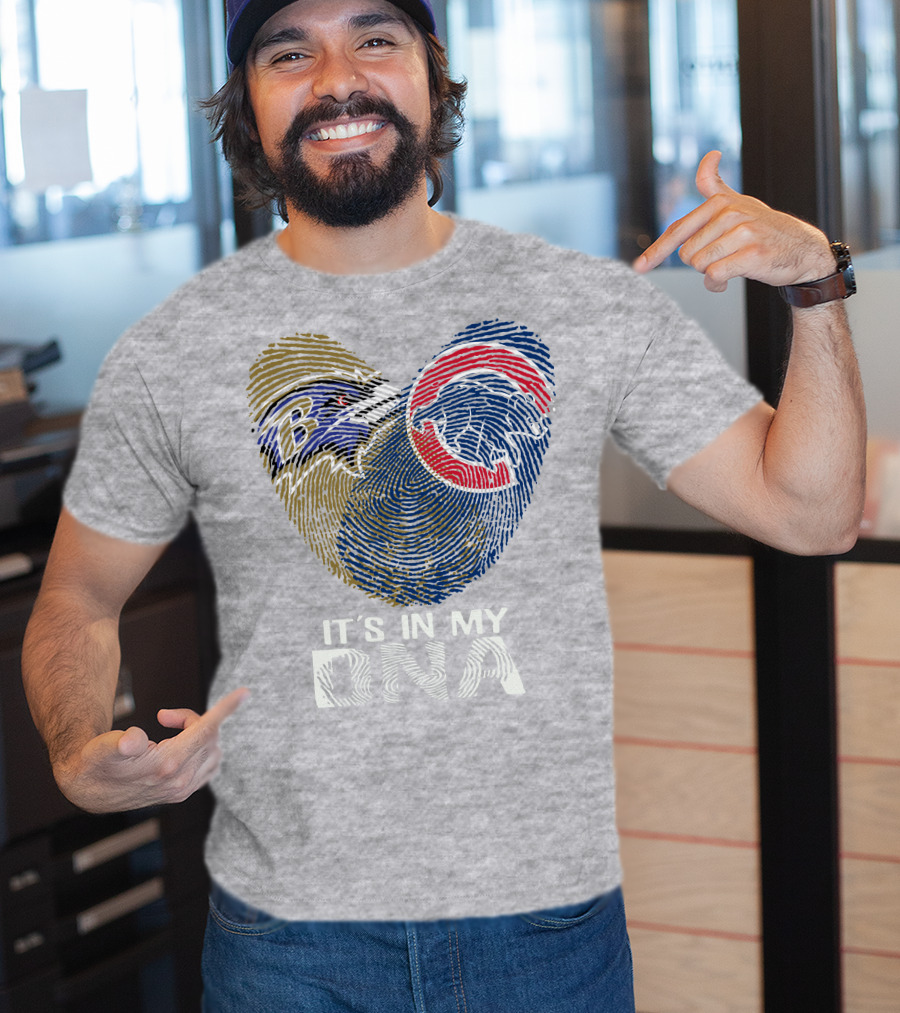 Baltimore Ravens Chicago Cubs It's In My Dna T-Shirt