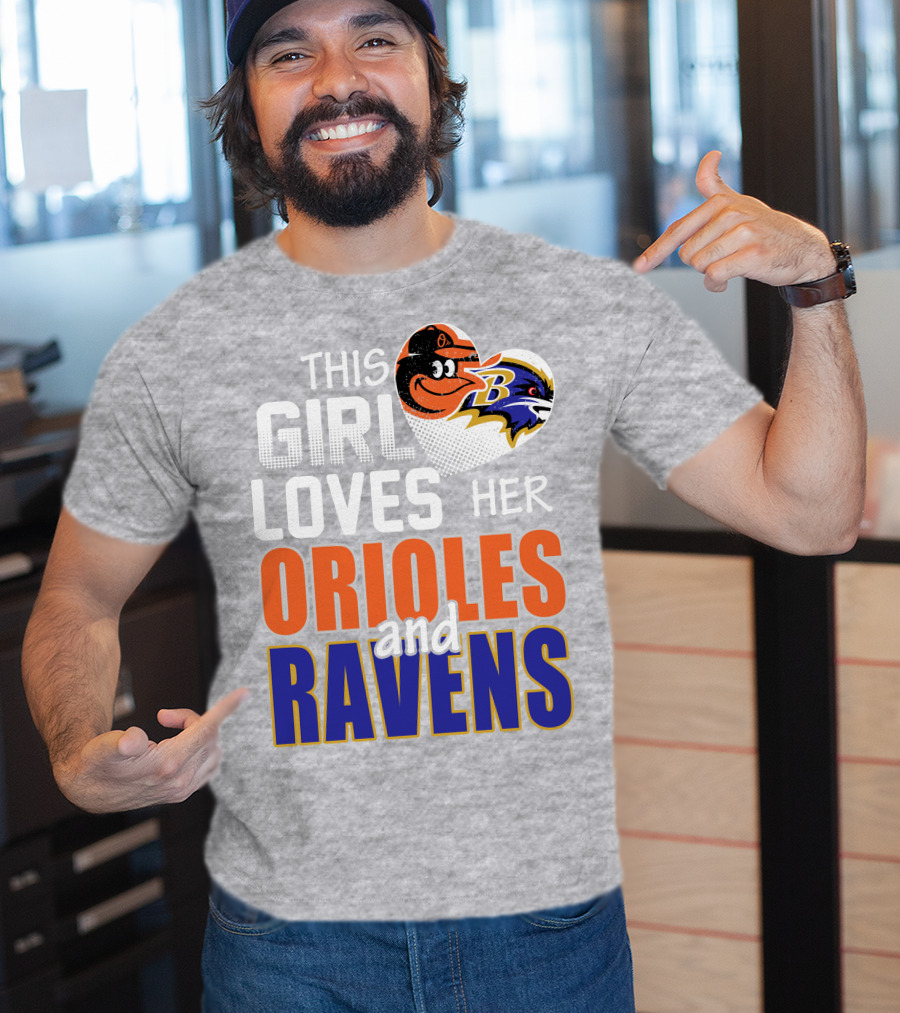 This Girl Loves Her Orioles And Ravens T-Shirt