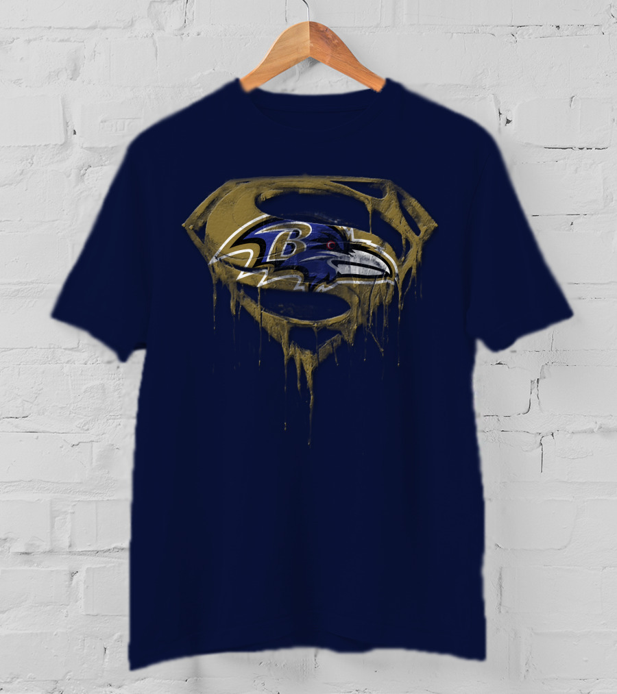 Baltimore Ravens Superman Logo Fusion T-Shirt