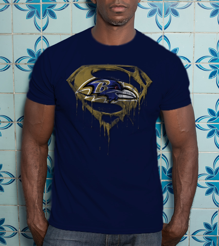 Baltimore Ravens Superman Logo Fusion T-Shirt