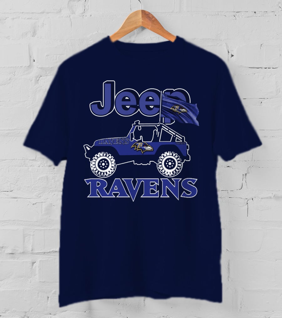 Jeep Ravens Baltimore Football Fan T-Shirt