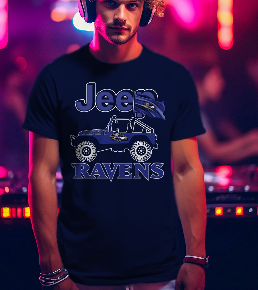 Jeep Ravens Baltimore Football Fan T-Shirt