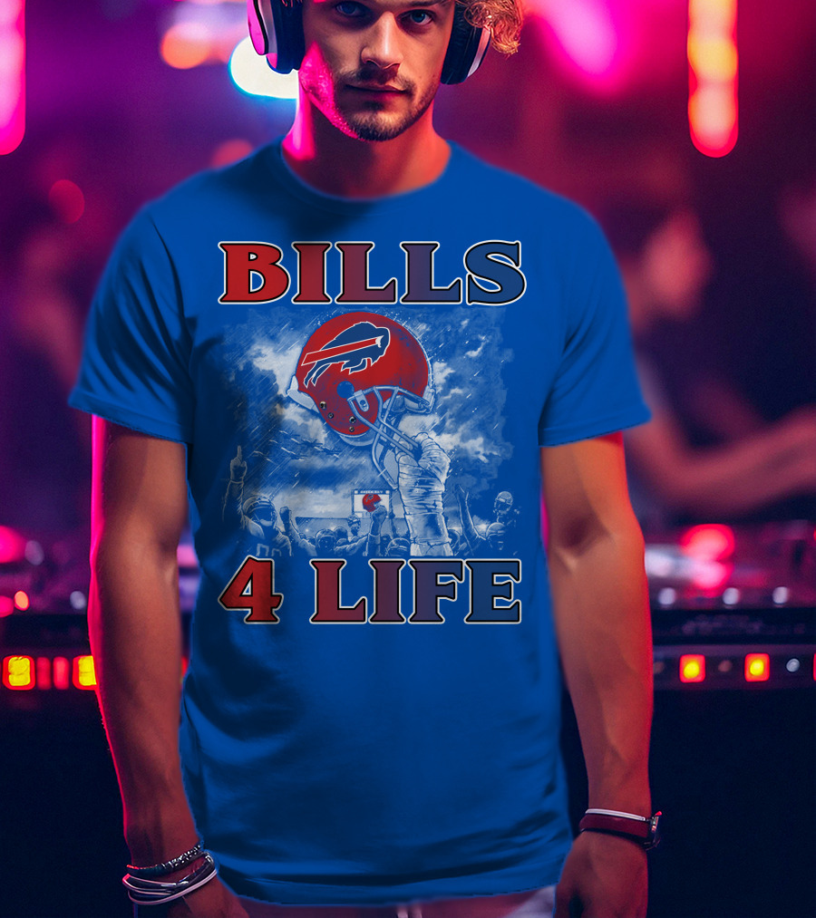 Bills 4 Life Buffalo Bills Helmet Celebration T-Shirt