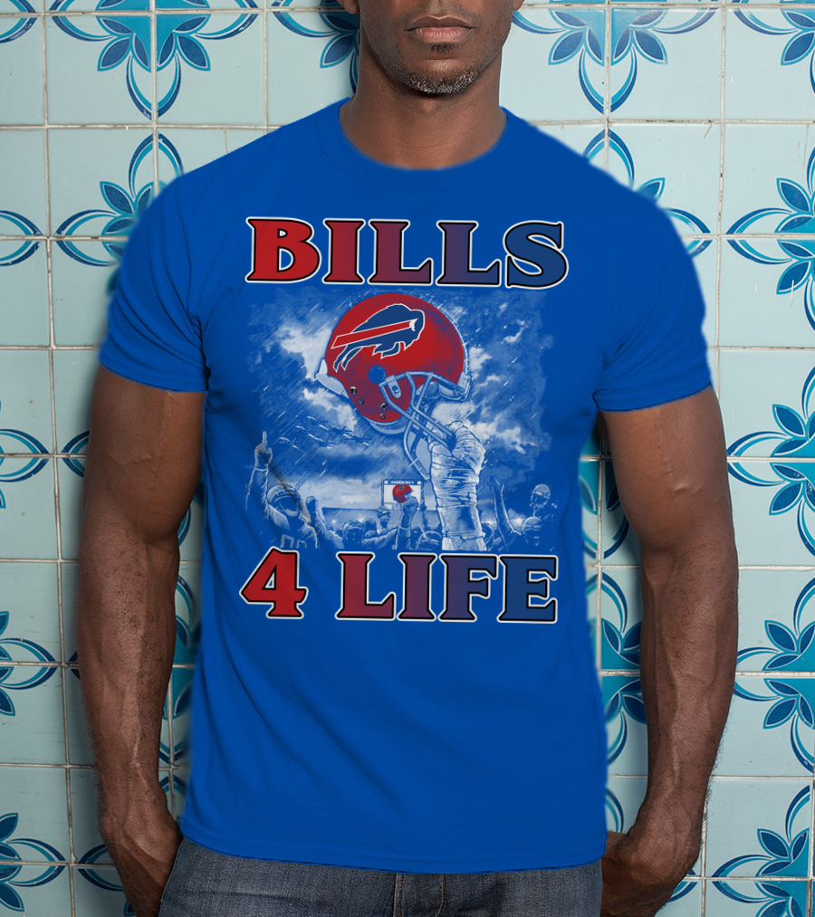 Bills 4 Life Buffalo Bills Helmet Celebration T-Shirt
