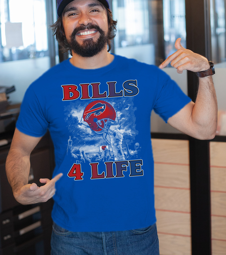 Bills 4 Life Buffalo Bills Helmet Celebration T-Shirt