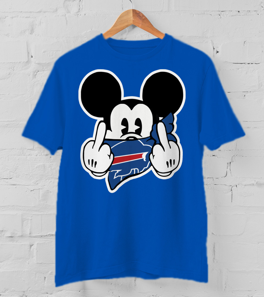 Buffalo Bills Mickey Mouse Middle Finger T-Shirt