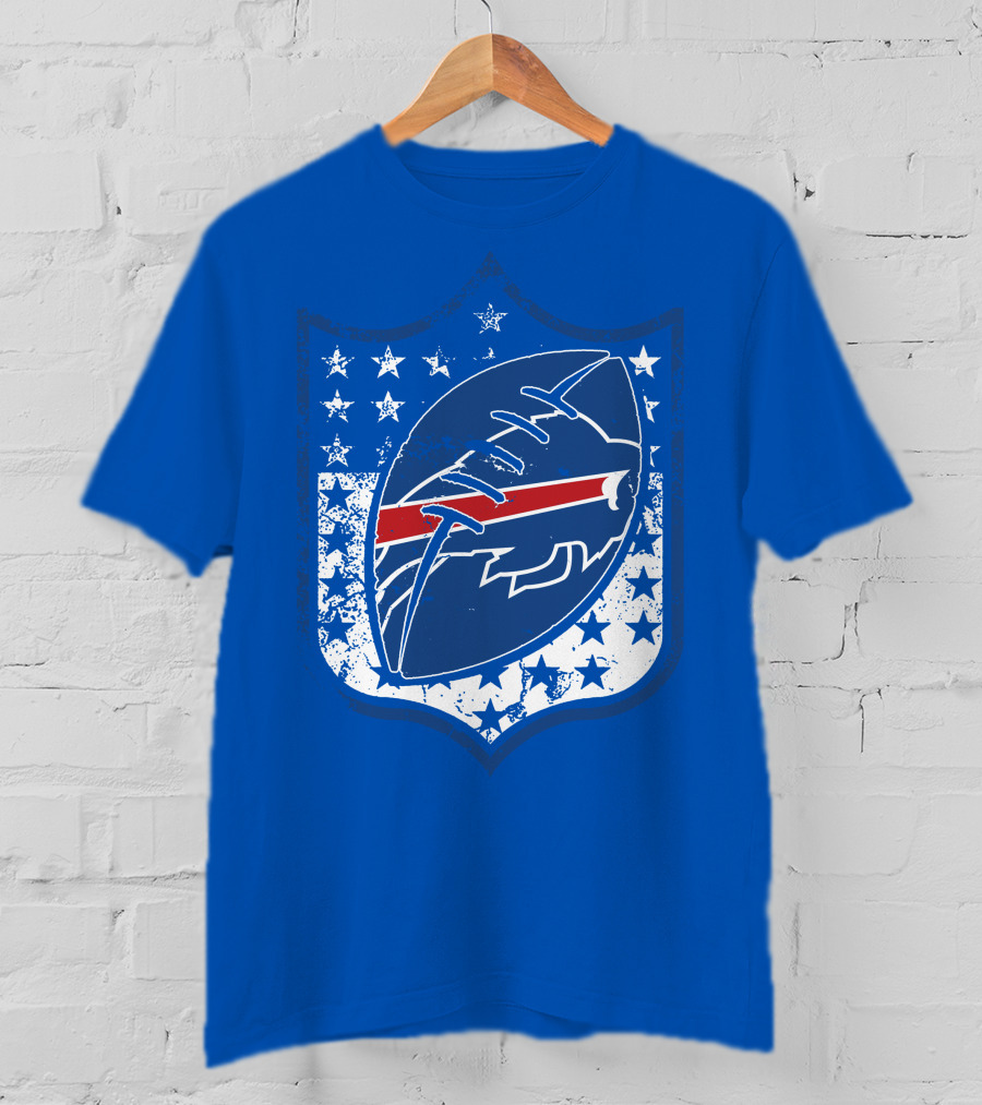 Buffalo Bills Nfl Team Shield Stars And Stripes T-Shirt