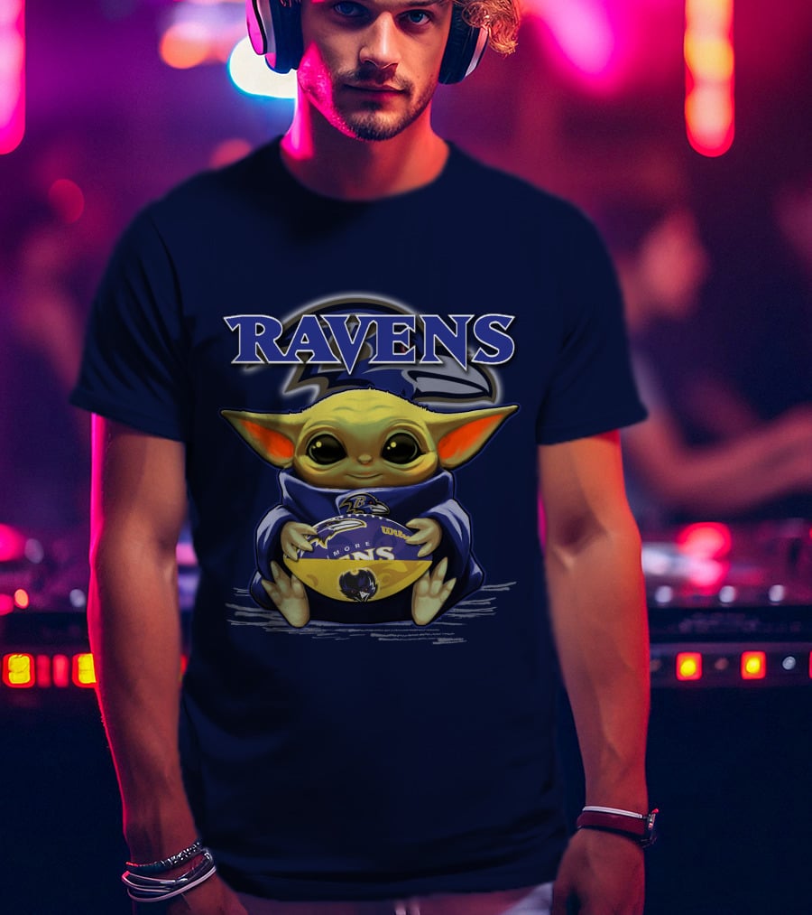 Yoda Ravens Football Baltimore Nfl Baby Character T-Shirt