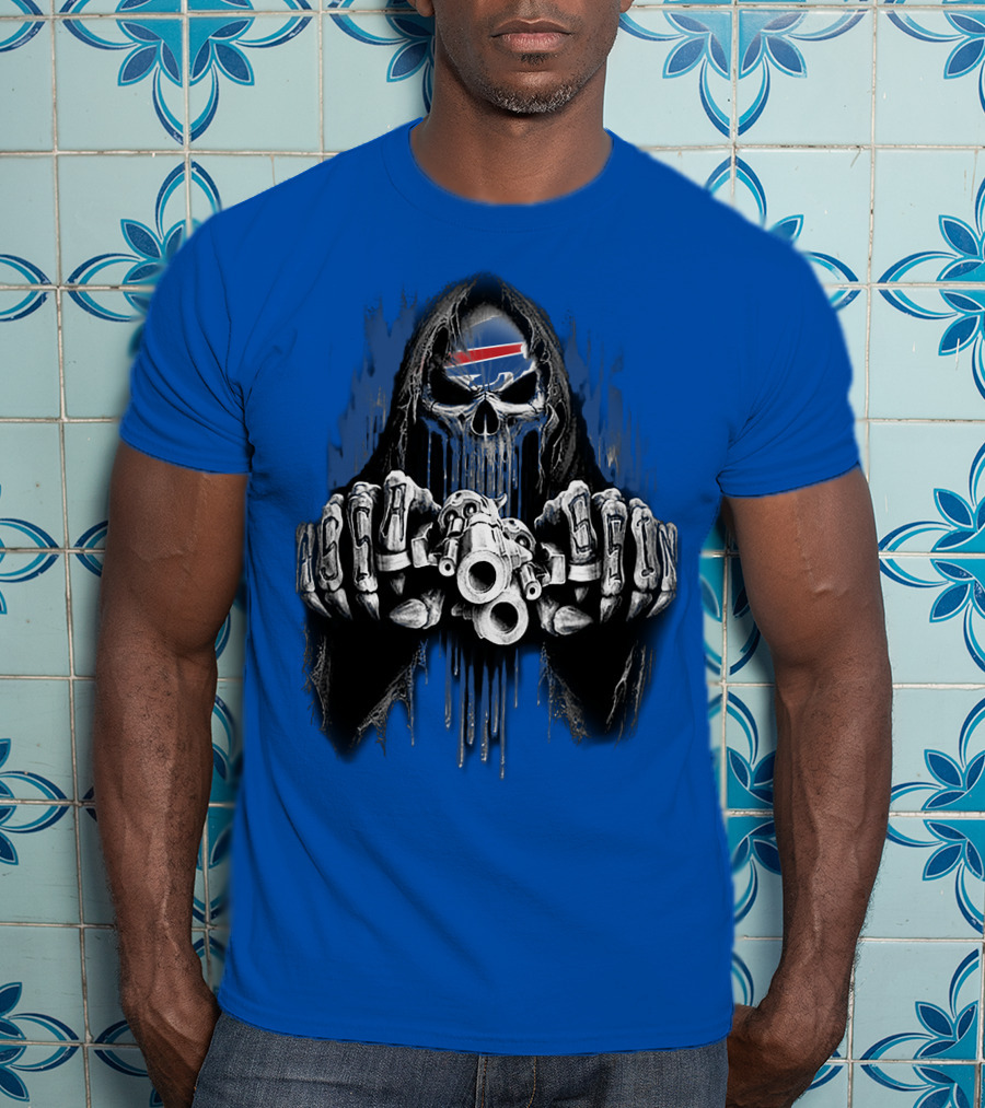 Buffalo Bills Mafia Grim Reaper Gunslinger T-Shirt