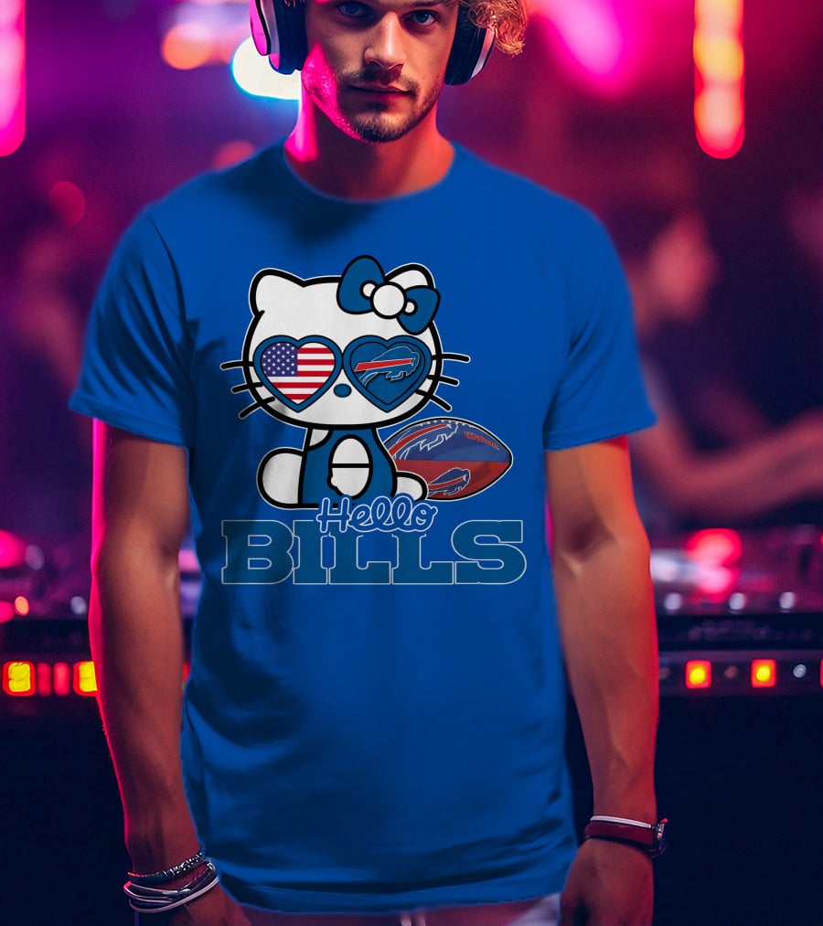 Hello Bills Buffalo American Football Kitty T-Shirt