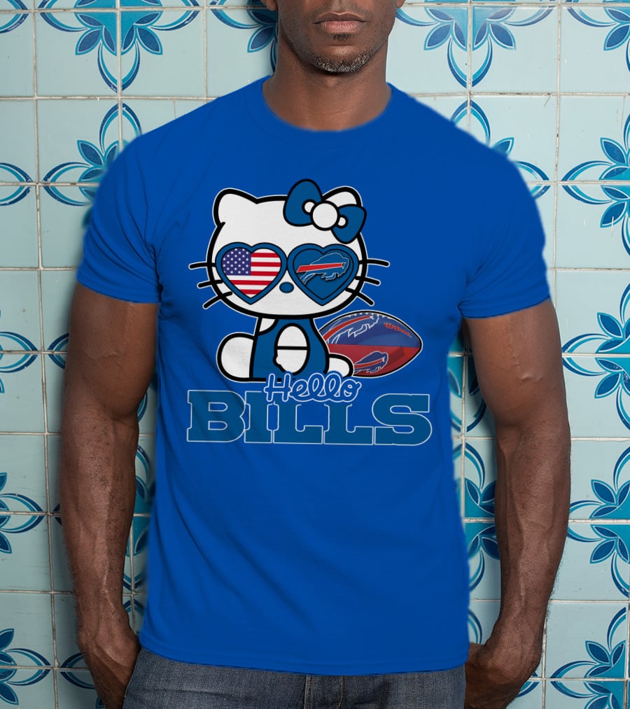 Hello Bills Buffalo American Football Kitty T-Shirt