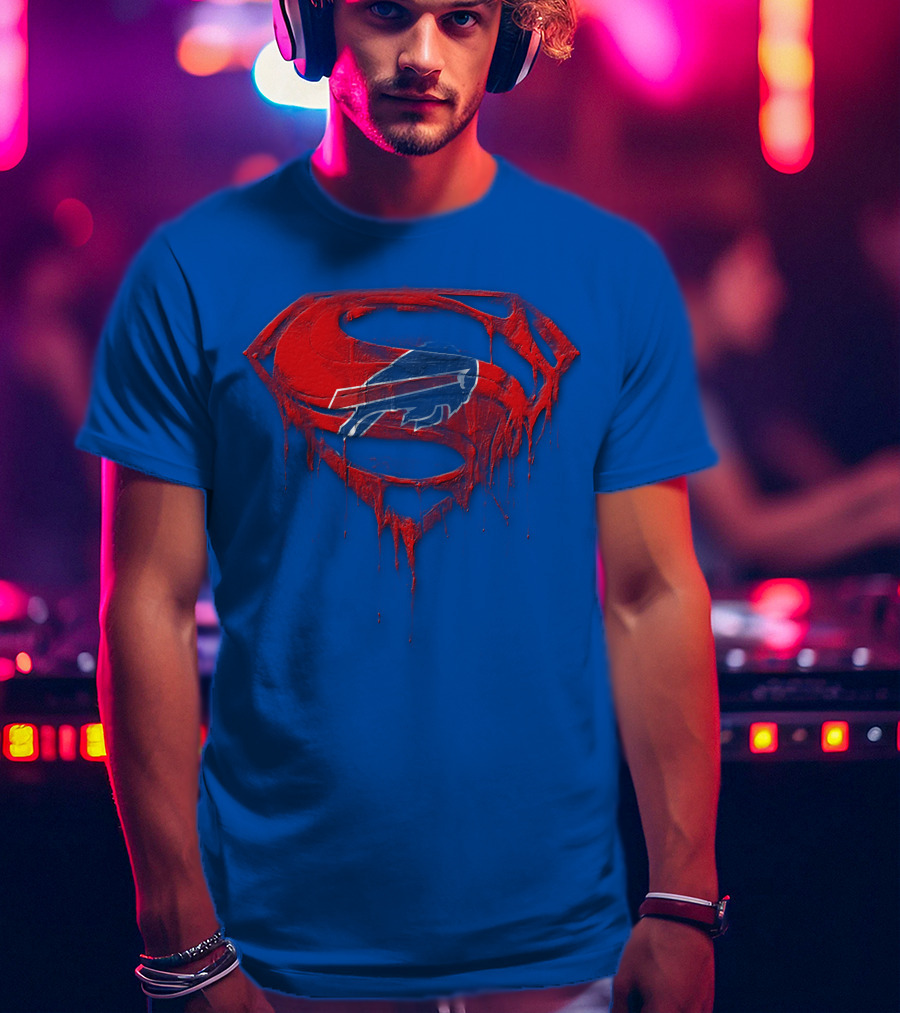 Buffalo Bills Superman Logo Fusion T-Shirt