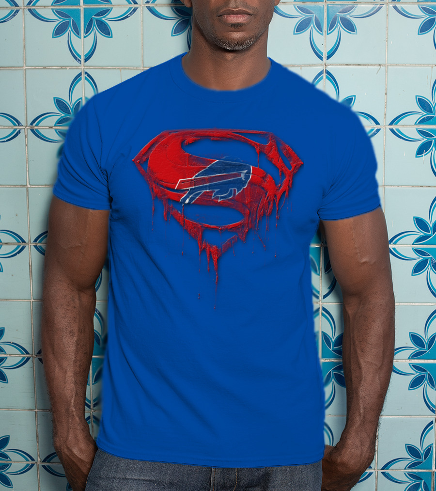 Buffalo Bills Superman Logo Fusion T-Shirt