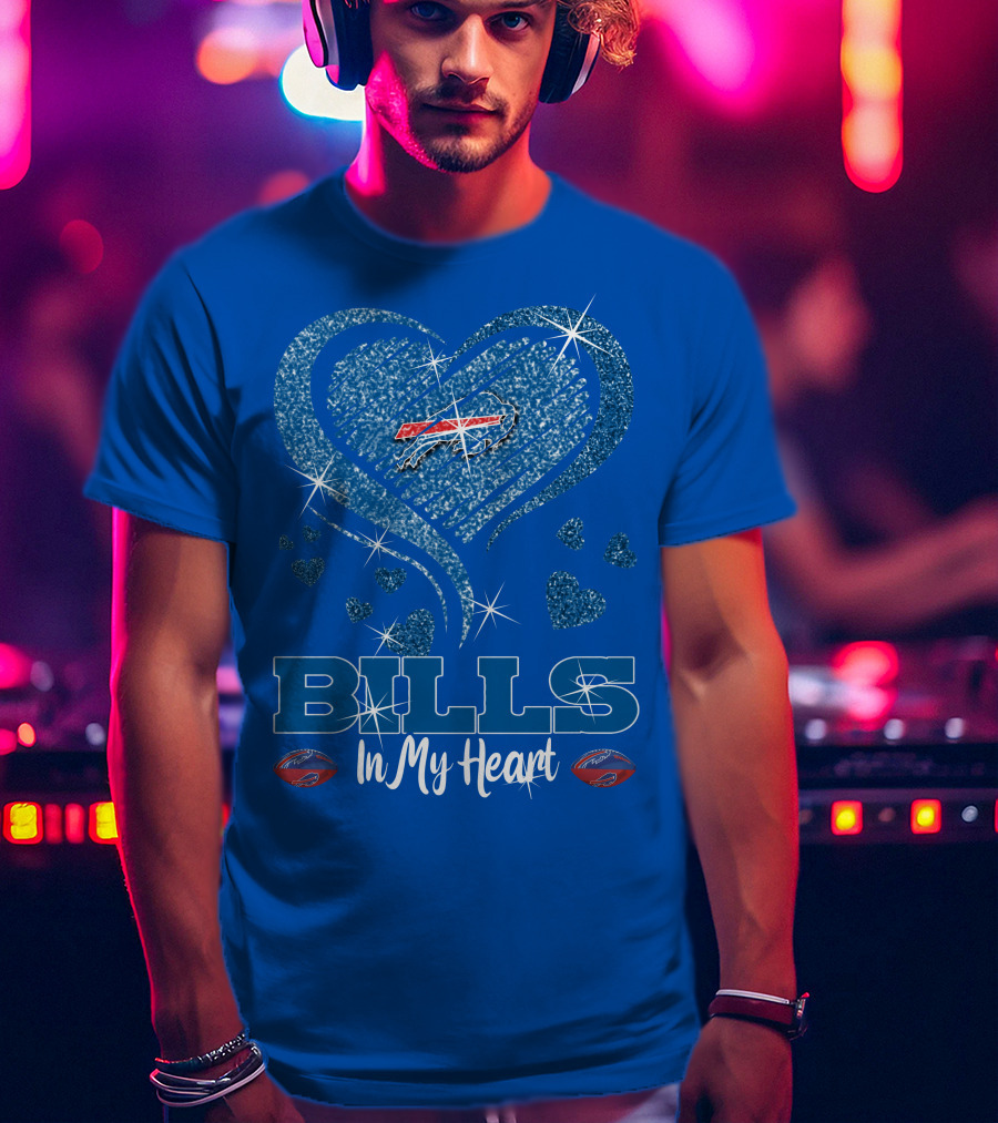 Bills Glitter Heart Buffalo Bills Logo In My Heart T-Shirt