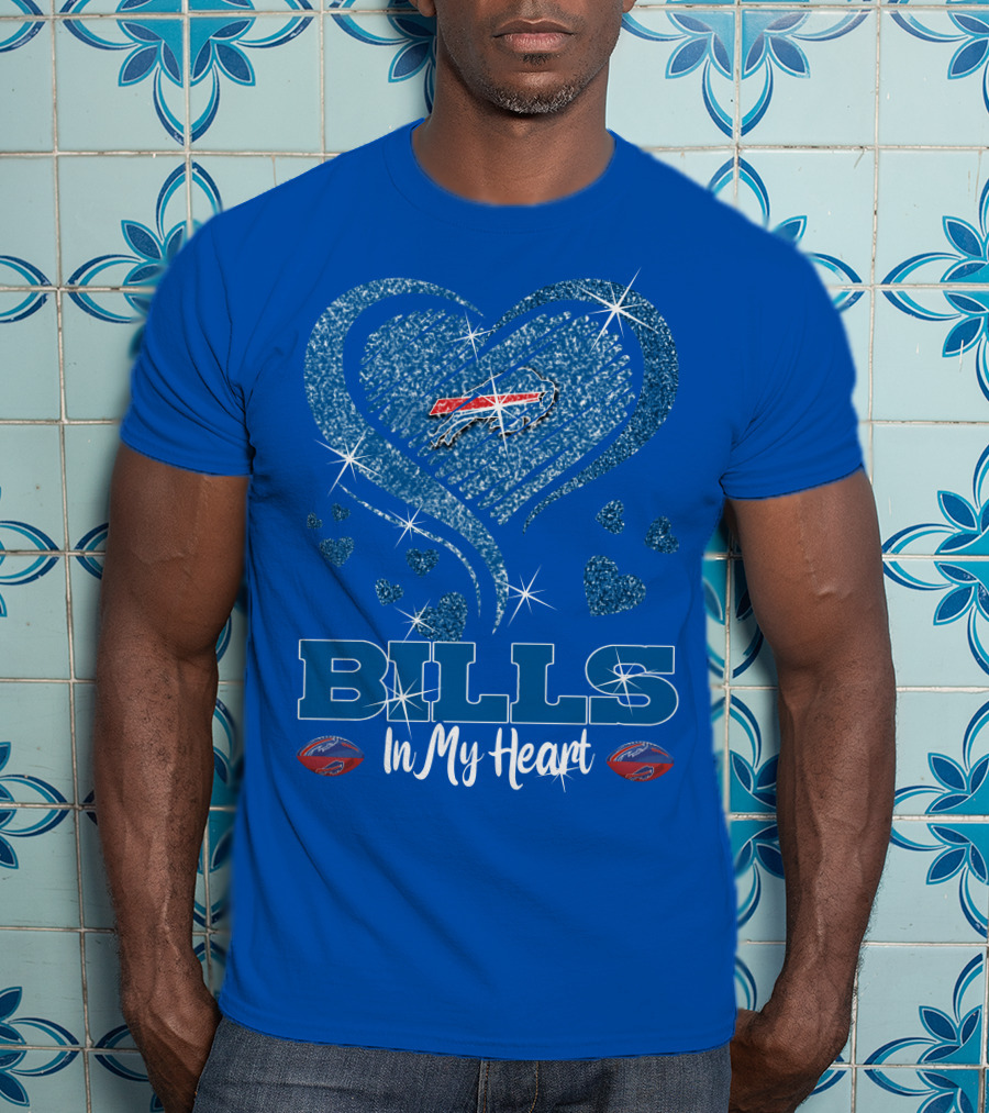 Bills Glitter Heart Buffalo Bills Logo In My Heart T-Shirt