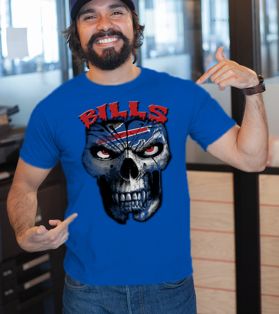 Buffalo Bills Skull Logo T-Shirt