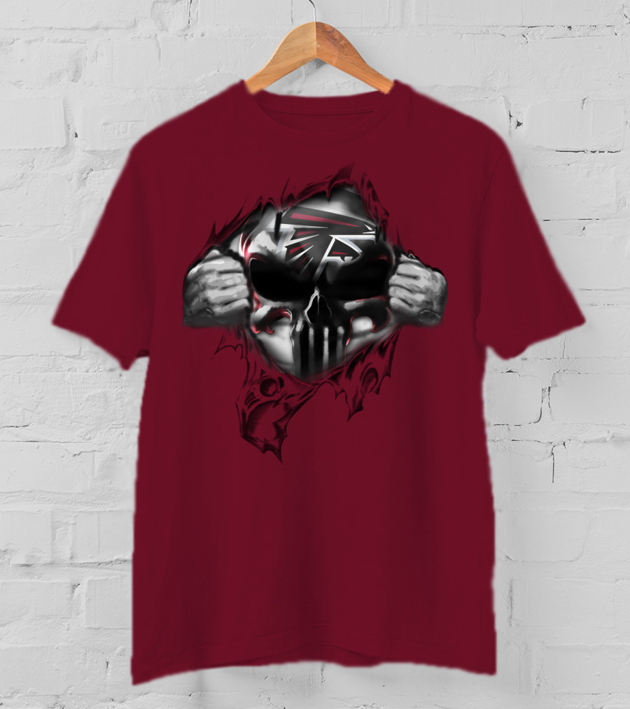 Atlanta Falcons 61 Skull Logo Football Fan T-Shirt