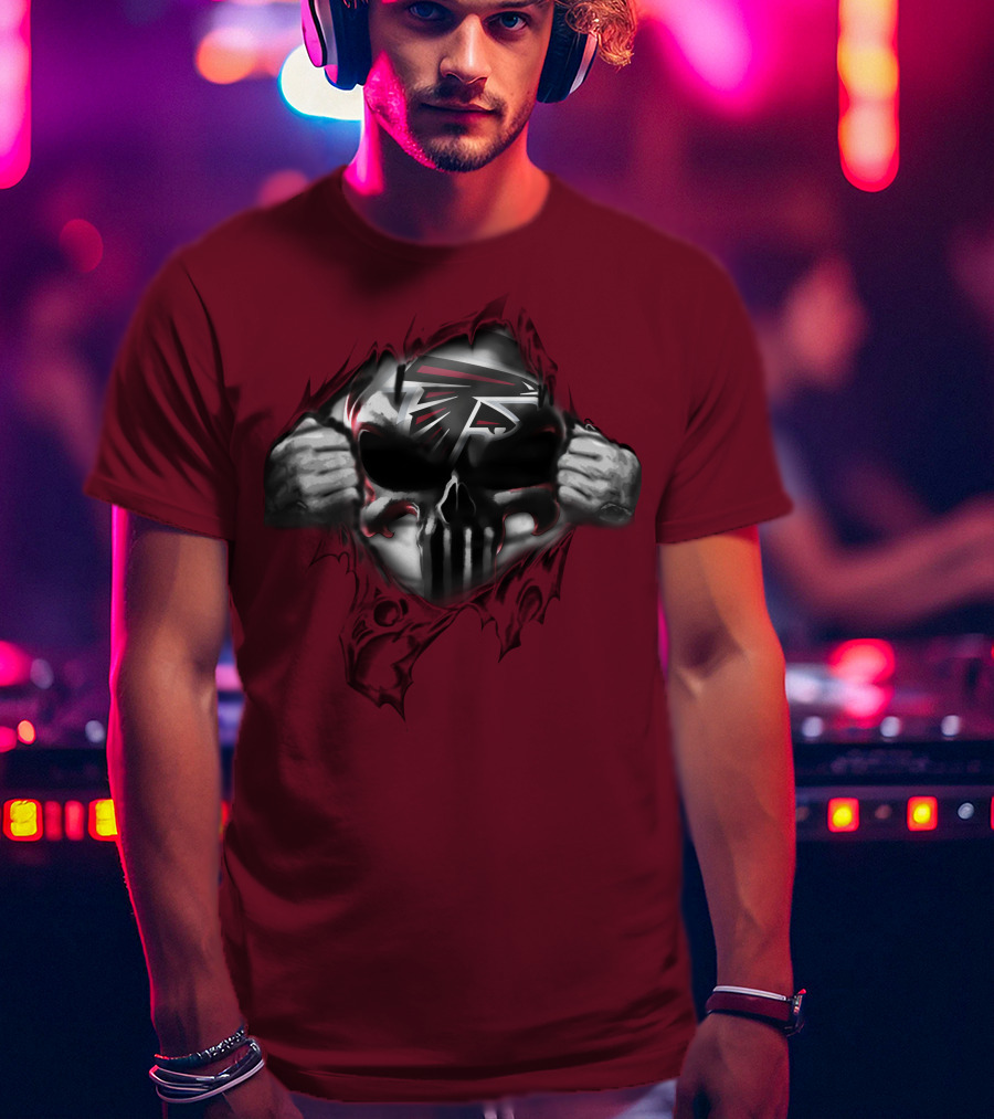 Atlanta Falcons 61 Skull Logo Football Fan T-Shirt