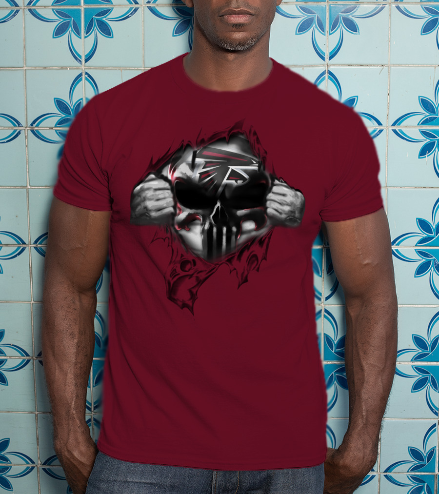 Atlanta Falcons 61 Skull Logo Football Fan T-Shirt