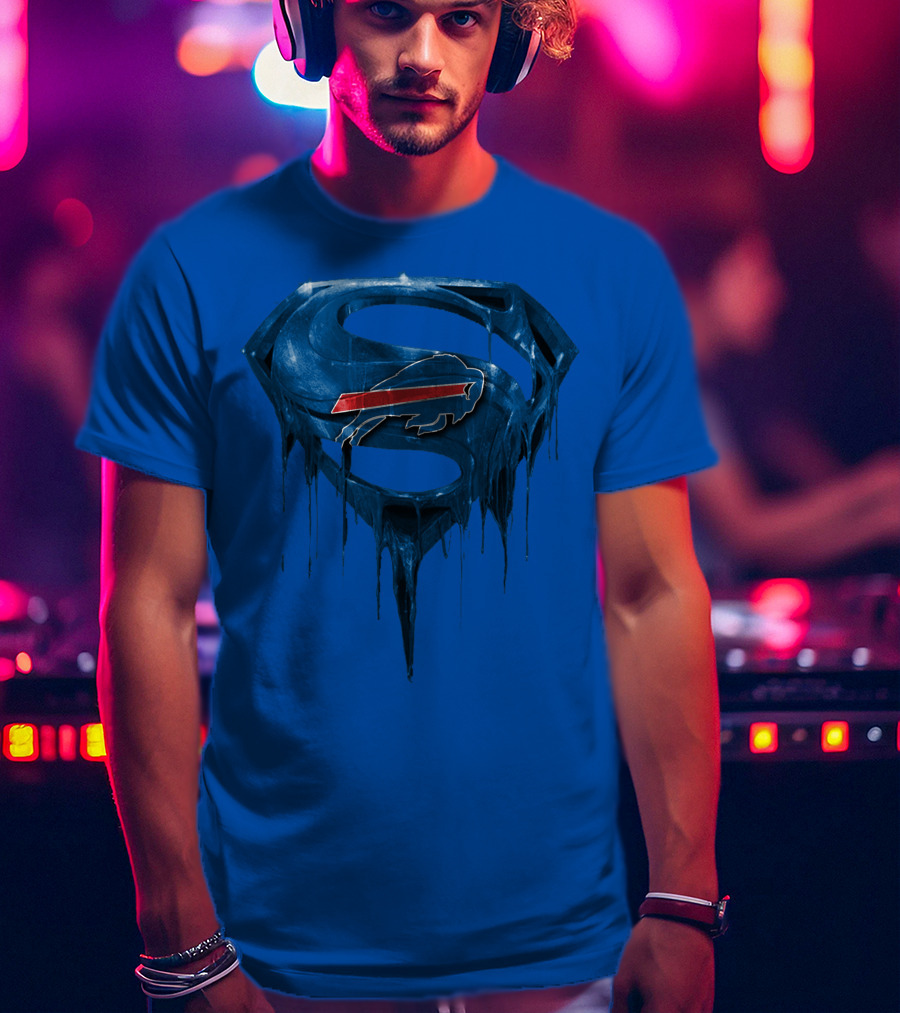Superman Buffalo Bills Logo Fusion T-Shirt
