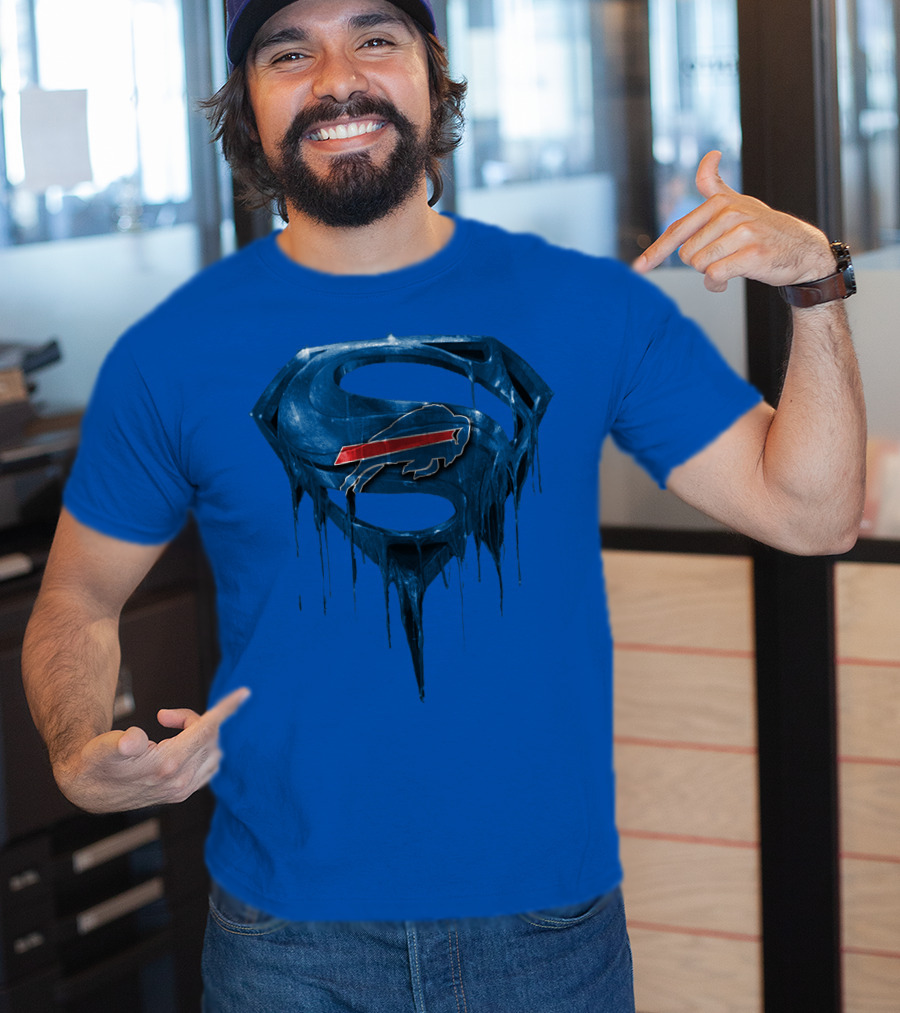 Superman Buffalo Bills Logo Fusion T-Shirt