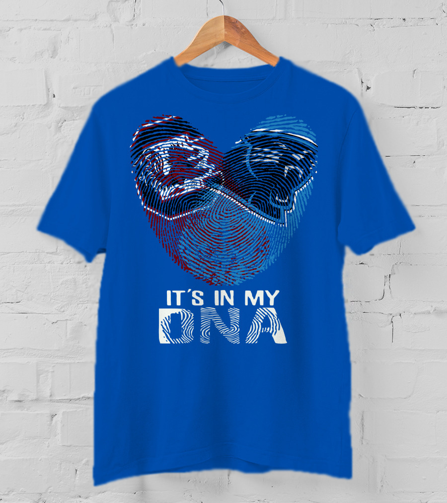 Carolina Panthers It's In My Dna Fingerprint Print T-Shirt