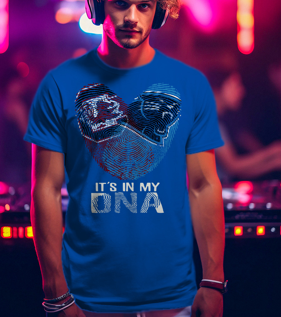 Carolina Panthers It's In My Dna Fingerprint Print T-Shirt